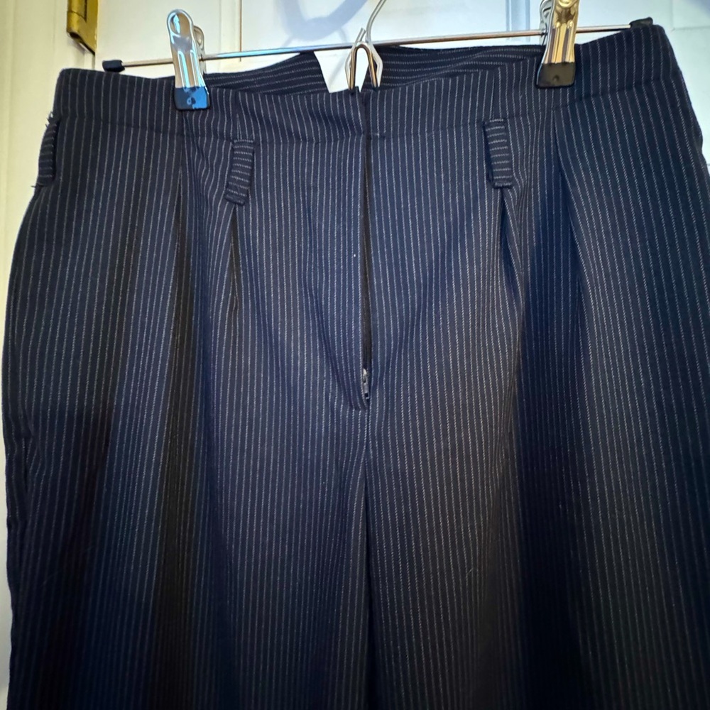 Topshop Navy Pinstripe Trousers women new with tags